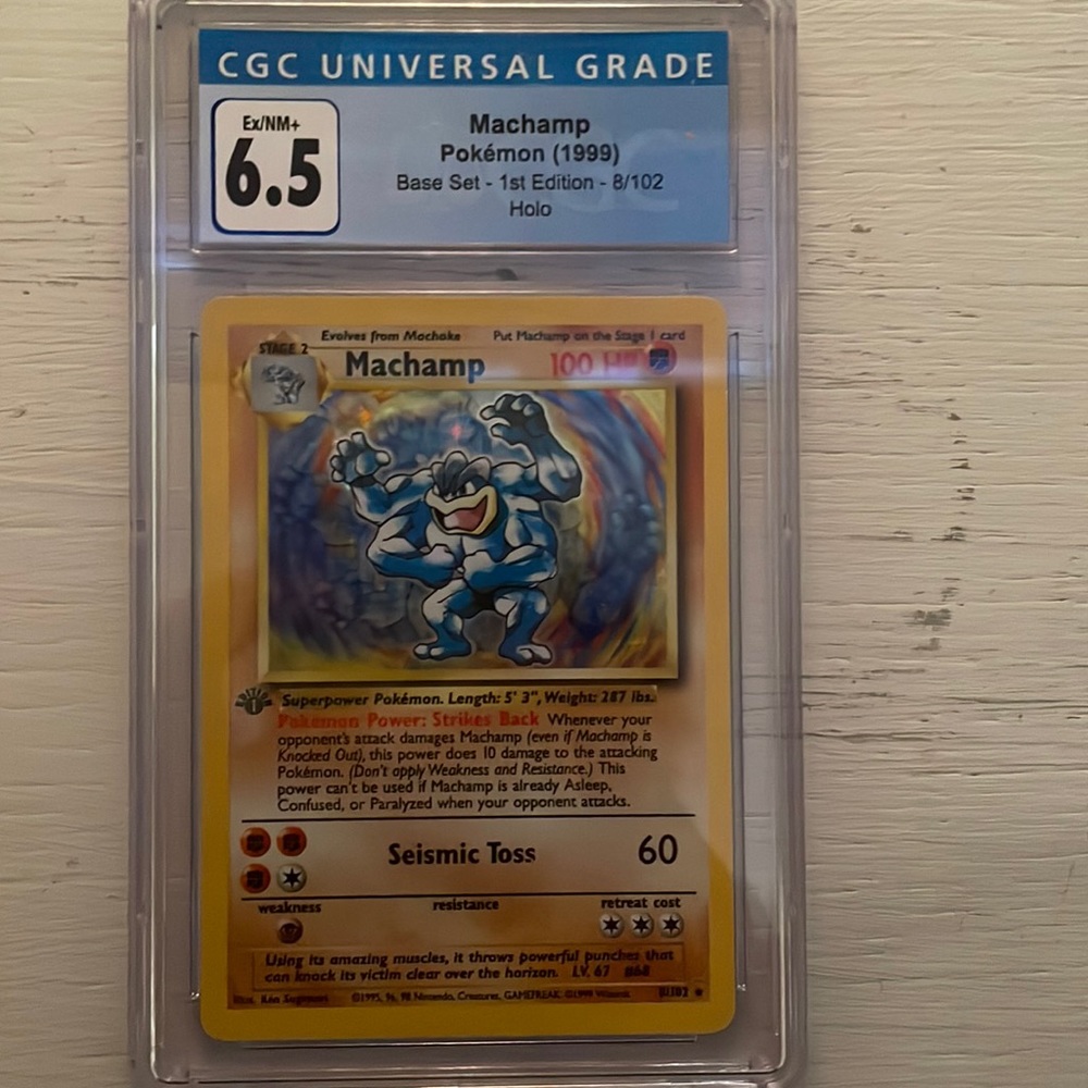 Machamp 1999 base set graded 6.5